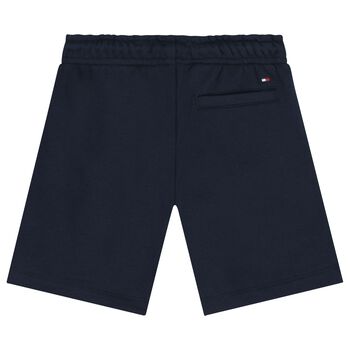 Boys Navy Blue Logo Shorts