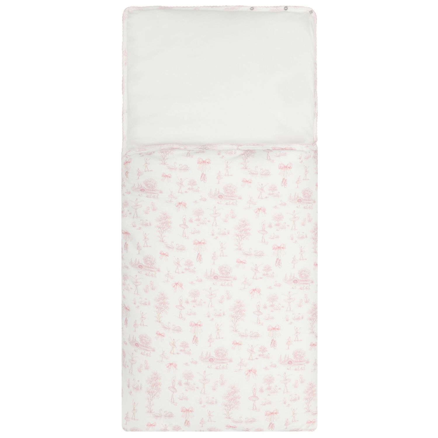 Baby Girls White & Pink Swan Nest, 1, hi-res