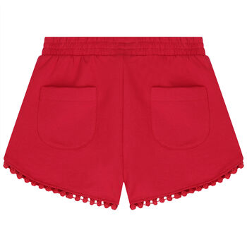Girls Pink Cotton Jersey Shorts