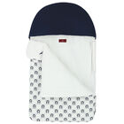 Navy Blue & White Logo Baby Nest, 2, hi-res