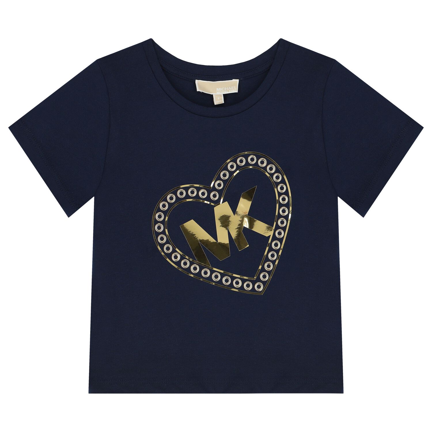 Girls Navy Blue Logo T-Shirt, 2, hi-res image number null