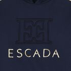 توب بنات هودي بالشعار باللون الكحلي, 1, hi-res