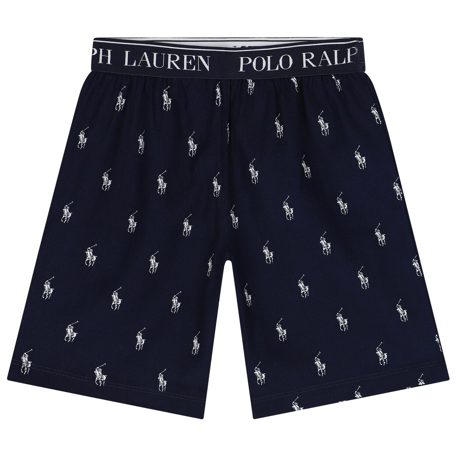 بيجاما أولاد بالشعار باللون الأبيض والكحلي, 1, hi-res