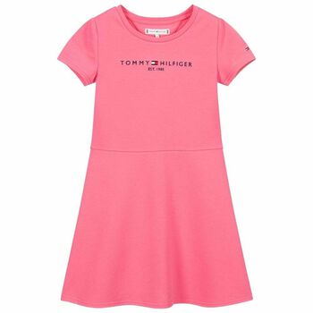 Girls Pink Logo Dress