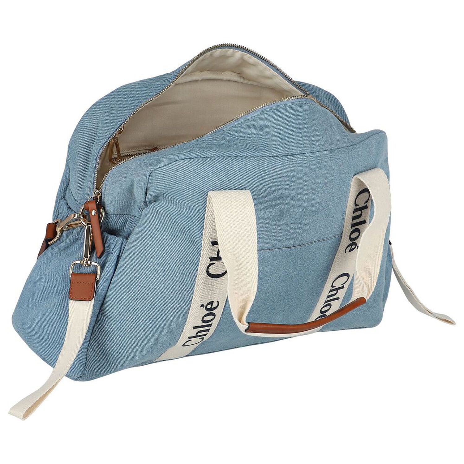 Denim Blue Logo Baby Changing Bag, 1, hi-res image number null