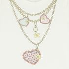 فستان بنات بالشعار بشكل قلاده باللون العاجى , 1, hi-res