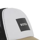 Boys White, Black & Beige Logo Cap, 1, hi-res