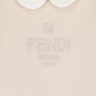 طقم هدايا ملابس أطفال بالشعار باللون البيج والأبيض, 1, hi-res