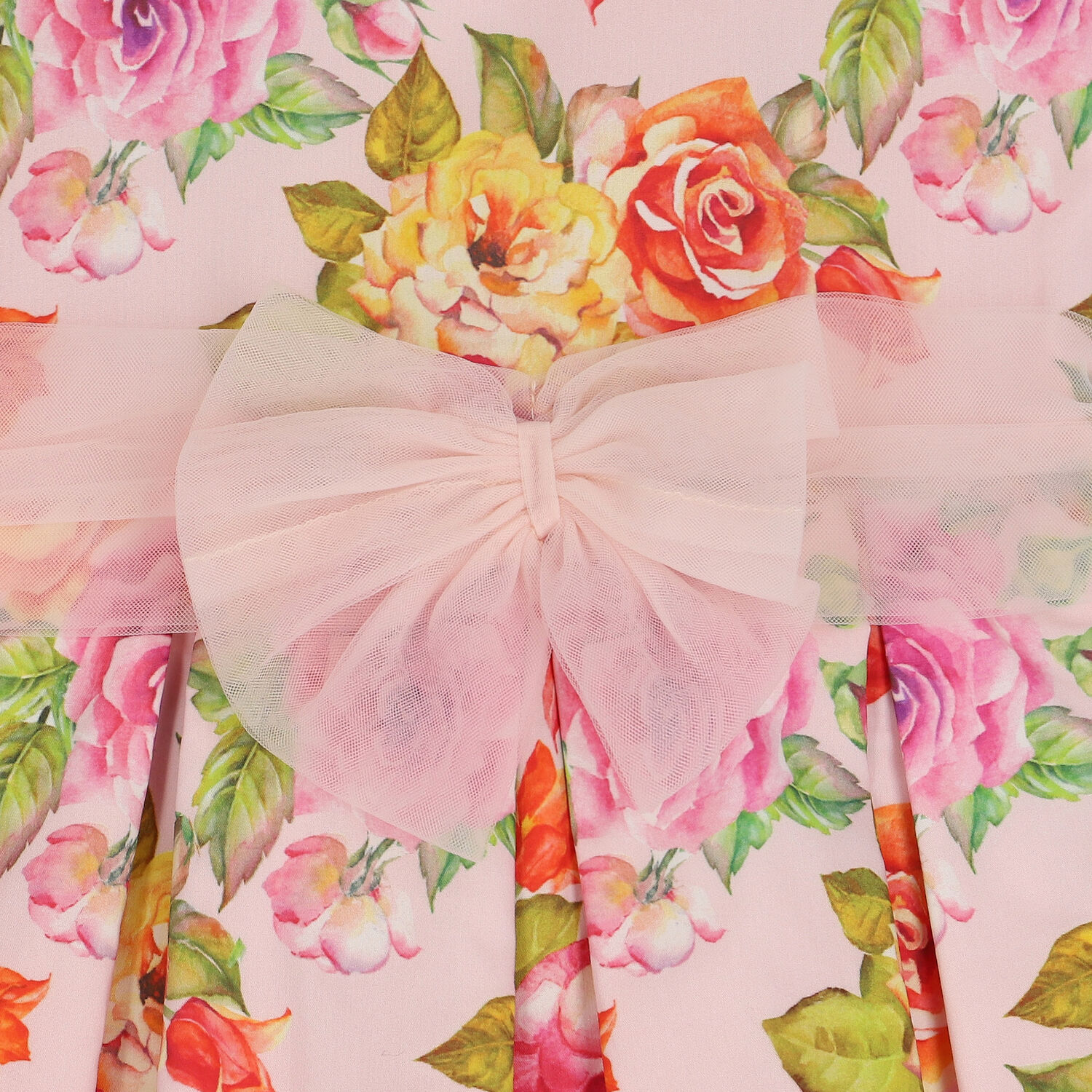 Girls Pink Floral Dress, 1, hi-res