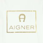 Boys White & Gold Logo T-Shirt, 3, hi-res