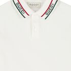 Younger Boys Ivory Logo Polo Shirt, 1, hi-res