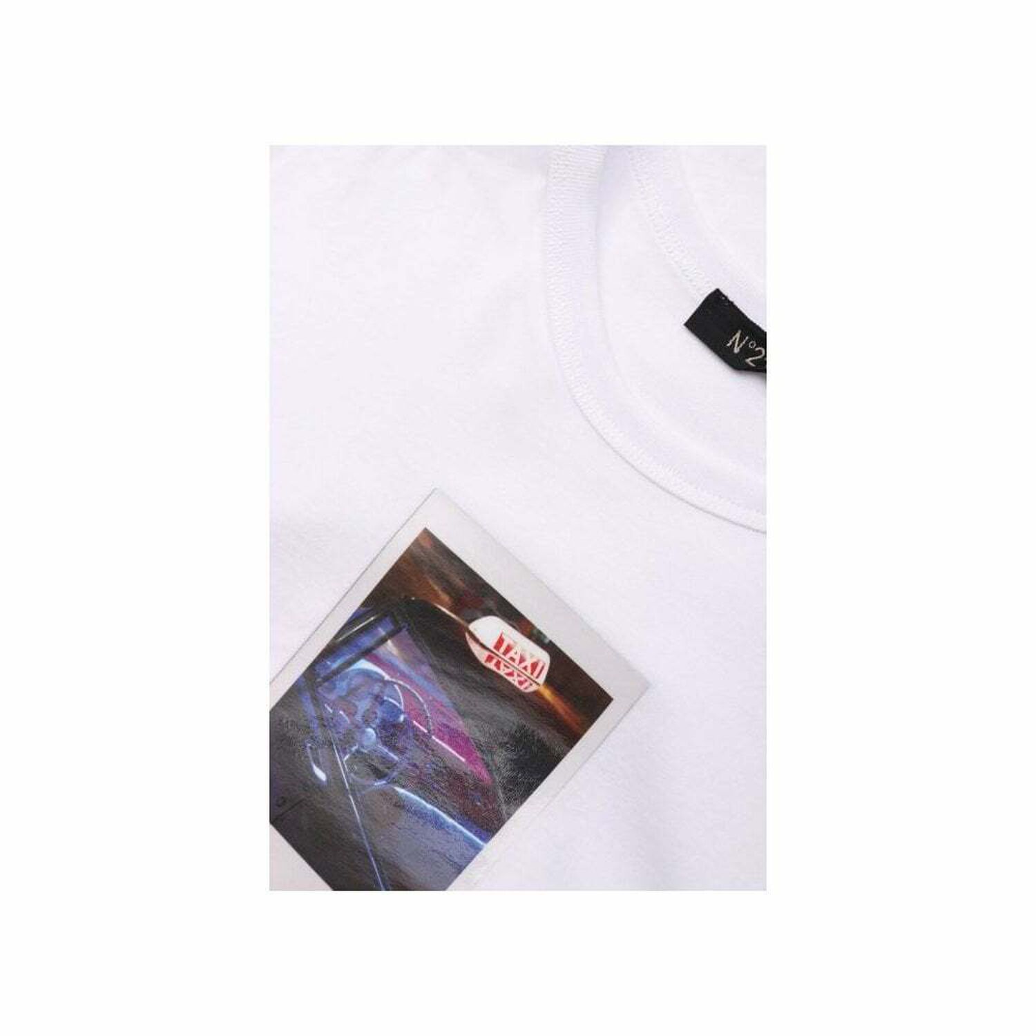 Boys White Taxi Print T-Shirt, 1, hi-res image number null