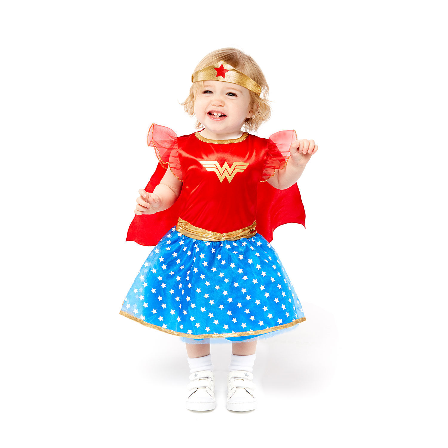 Girls Red & Blue Wonder Woman Costume, 1, hi-res