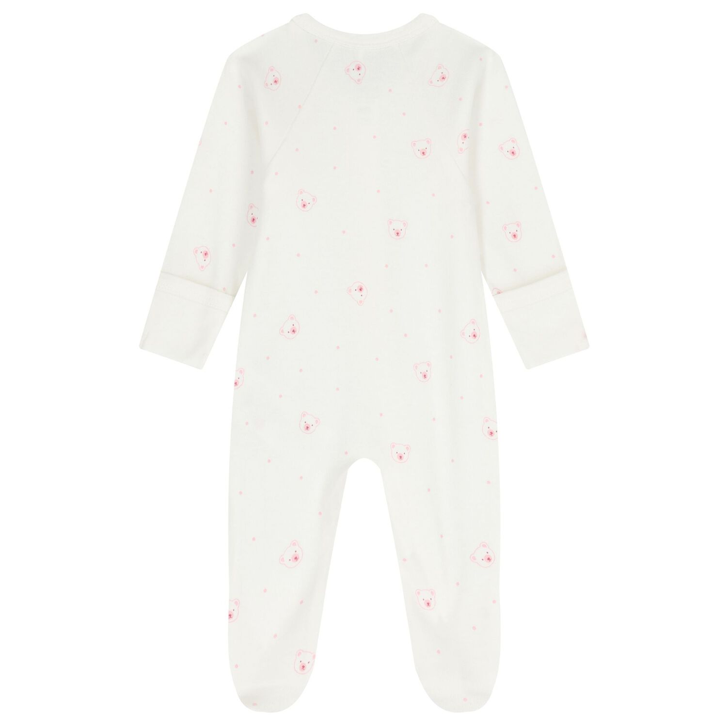 Baby Girls White & Pink Babygrows ( 4 Pack ), 2, hi-res image number null