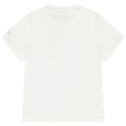 طقم ملابس أطفال أولاد باللونين الأبيض و الأزرق مخطط بشعار, 2, hi-res