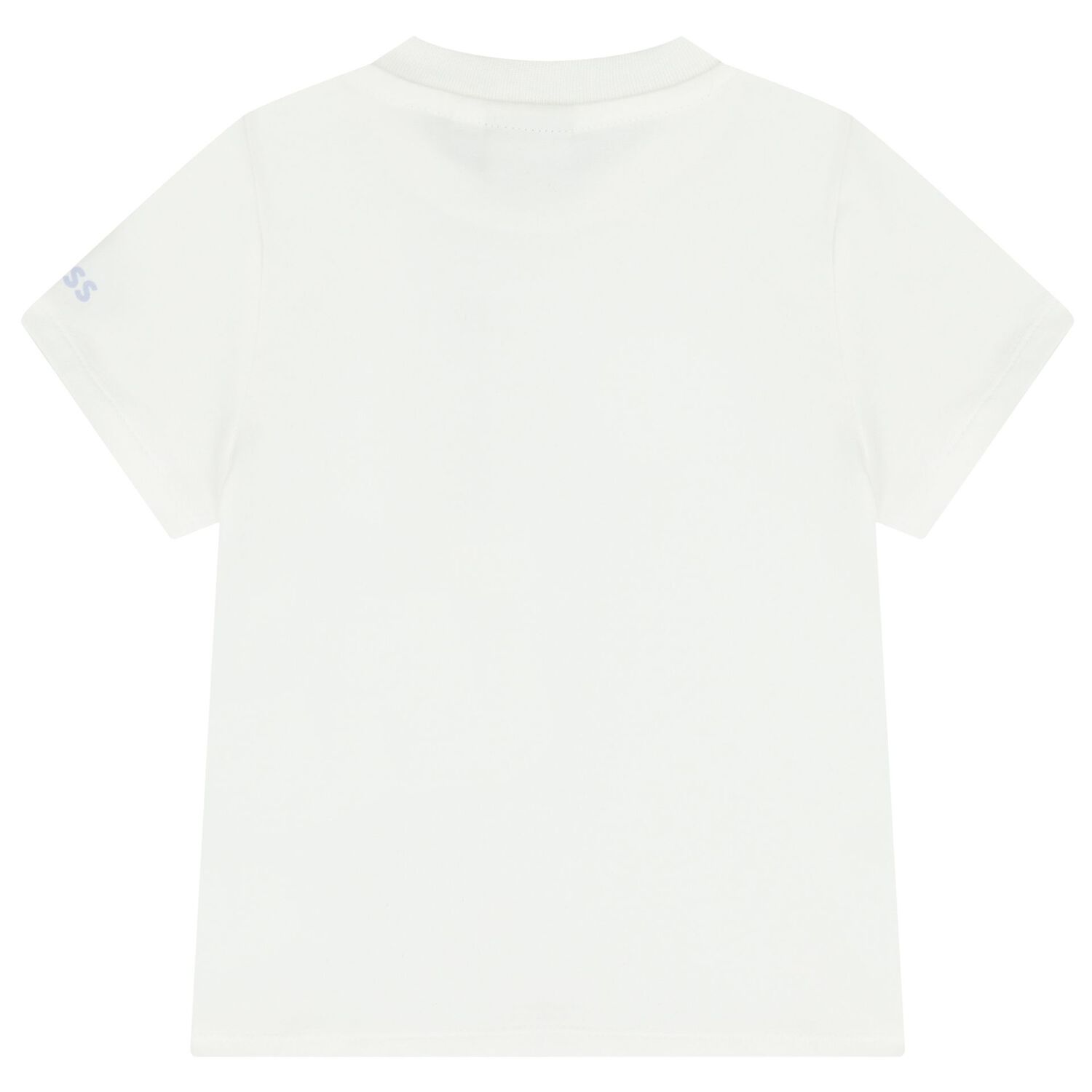 طقم ملابس أطفال أولاد باللونين الأبيض و الأزرق مخطط بشعار, 2, hi-res