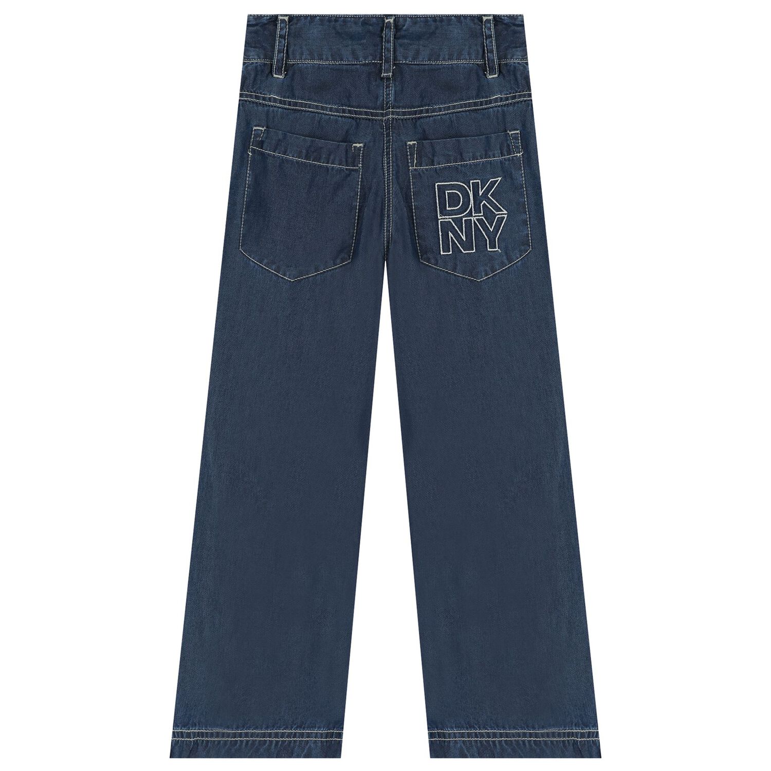 Girls Blue Logo Trousers, 1, hi-res