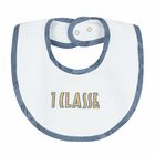 White Geo Map Baby Bib, 1, hi-res