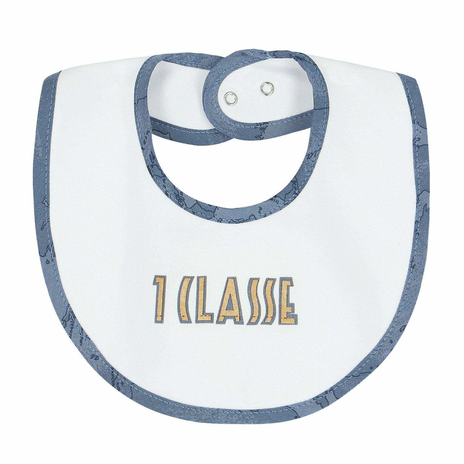 White Geo Map Baby Bib, 1, hi-res image number null