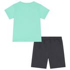 Boys Green & Grey Shorts Set, 2, hi-res