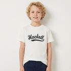 Boys White Logo T-Shirt, 3, hi-res