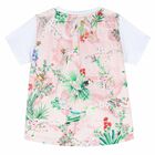 Girls White Embellished Logo T-Shirt, 1, hi-res