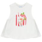 طقم شورت للبنات باللون الابيض والاحمر , 1, hi-res