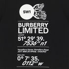 تيشيرت أولاد قطن بالشعار باللون الأسود, 3, hi-res