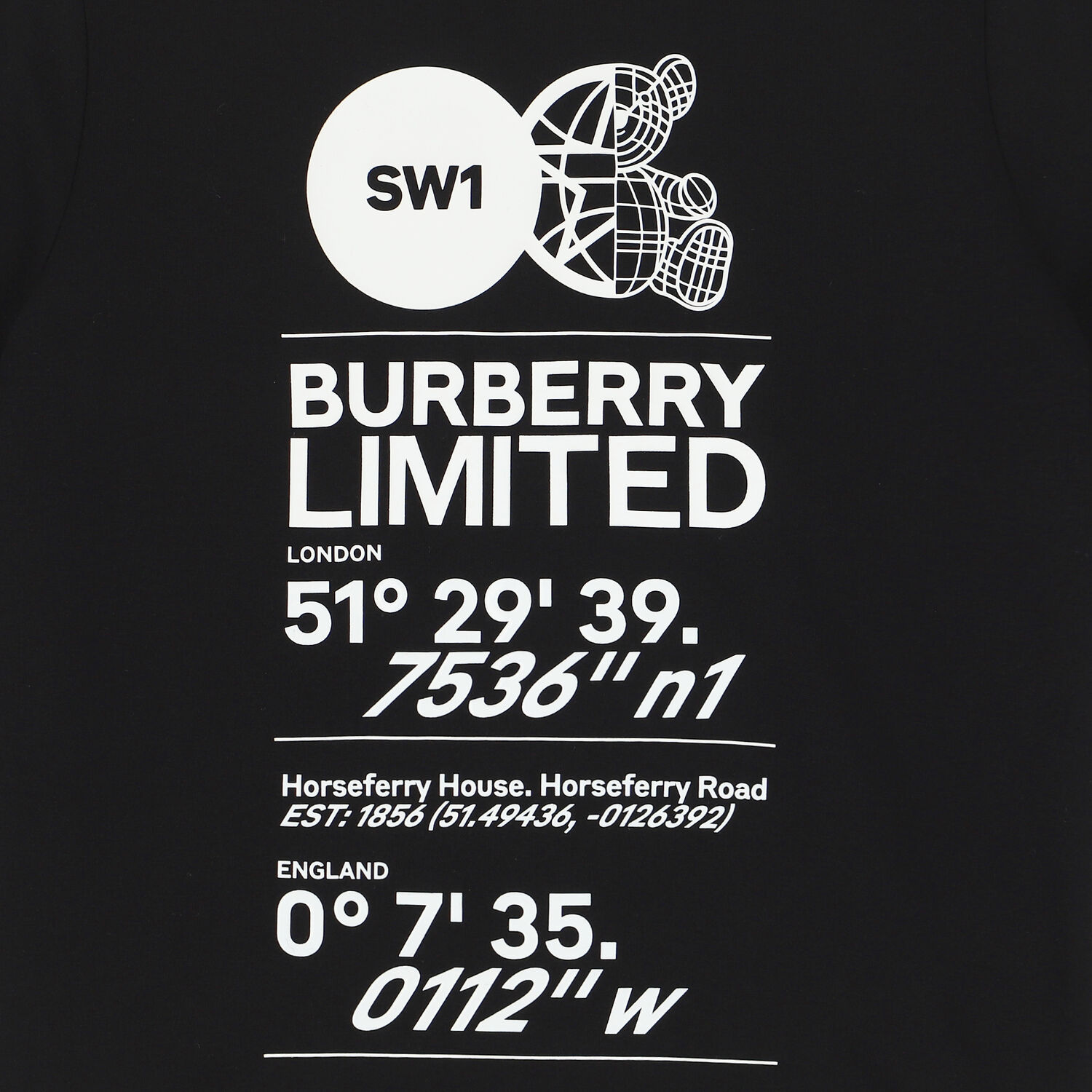 تيشيرت أولاد قطن بالشعار باللون الأسود, 3, hi-res