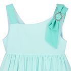 Girls Turquoise Chiffon Dress, 1, hi-res