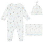 Baby Girls White Rabbit & Lavender Babygrow Set, 1, hi-res