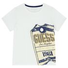 Boys White Logo T-Shirt, 1, hi-res