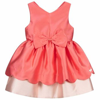 Girls Pink Bow Dress