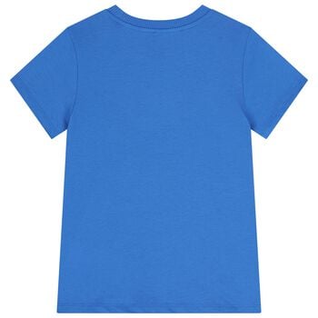 تيشيرت بالشعار بتصميم الدب تيدي باللون الازرق 