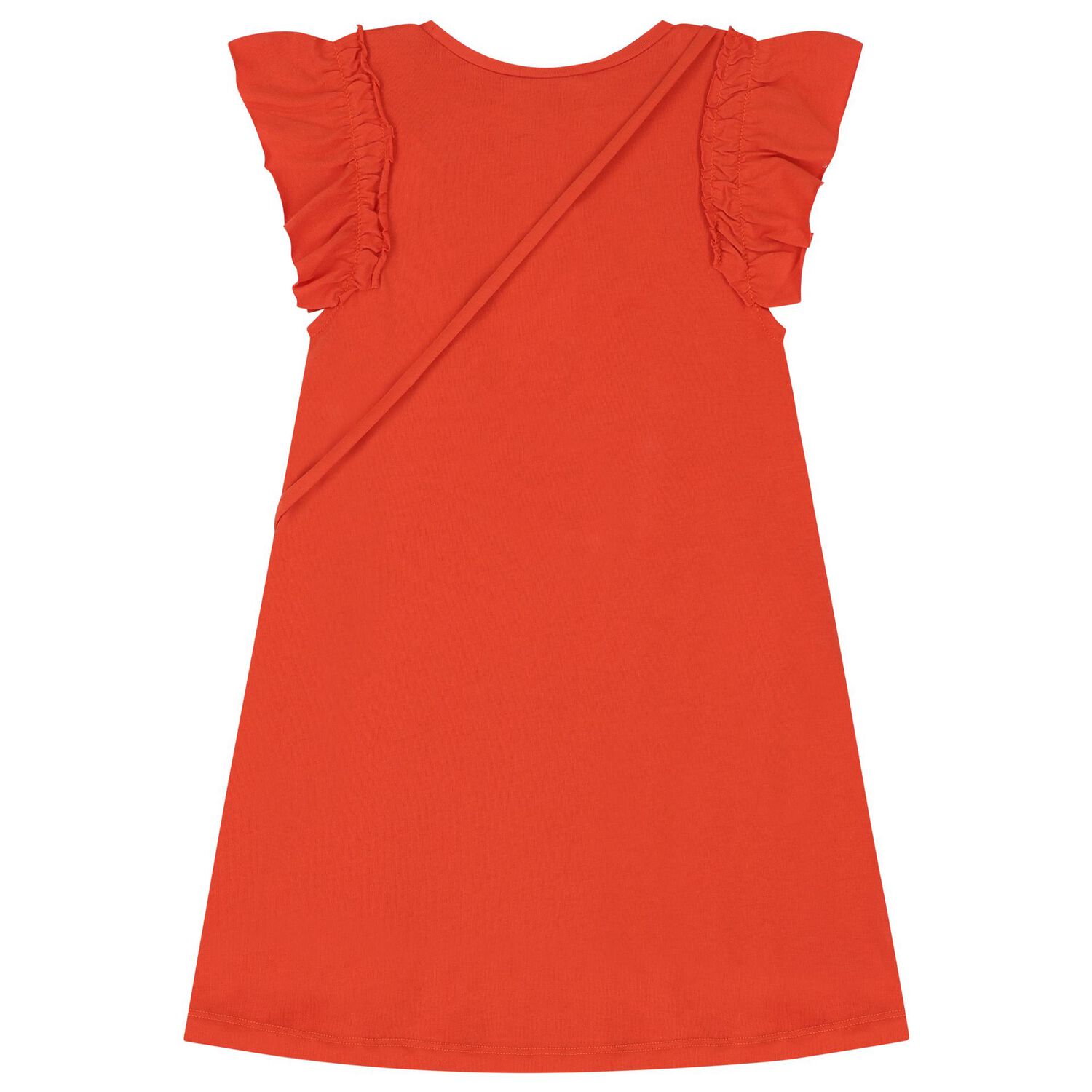 طقم فستان باللون البرتقالي للبنات, 3, hi-res image number null