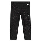 Girls Black Logo Leggings, 1, hi-res
