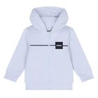 Baby Boys Blue & White Logo Tracksuit Set, 1, hi-res