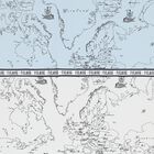 Baby Boys White, Blue & Navy Blue Geo Map Blanket, 1, hi-res