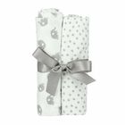 Baby White & Grey Muslin Set (2-Pack), 3, hi-res