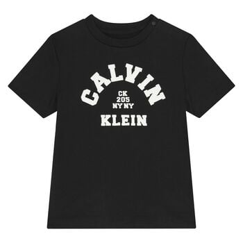 تيشيرت اولاد بالشعار باللون الاسود 