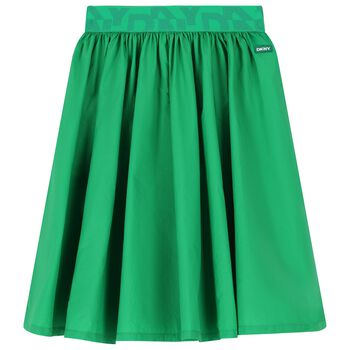 Girls Green Logo Skirt