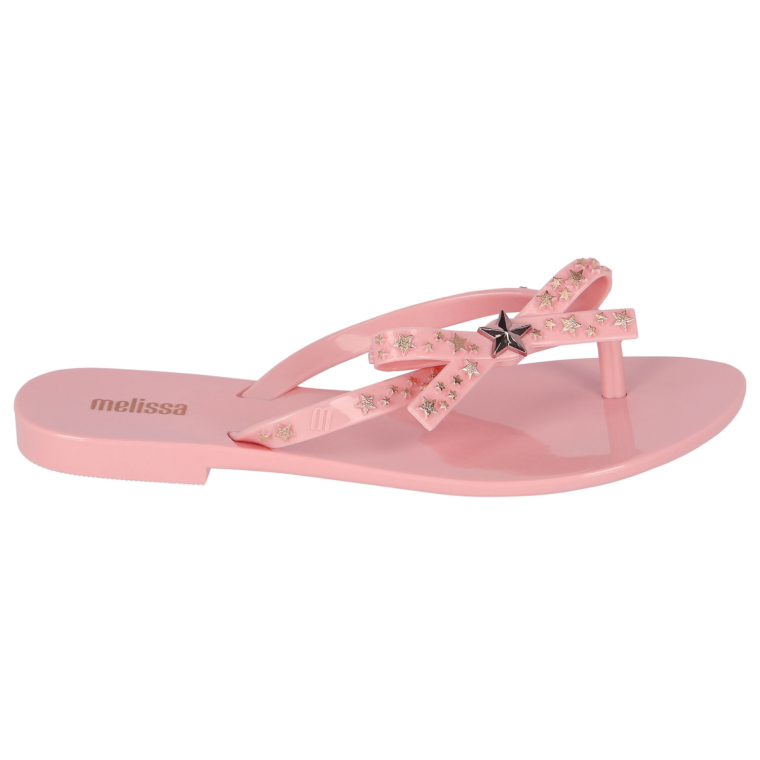 Girls Pink Star Flip-Flops, 1, hi-res image number null