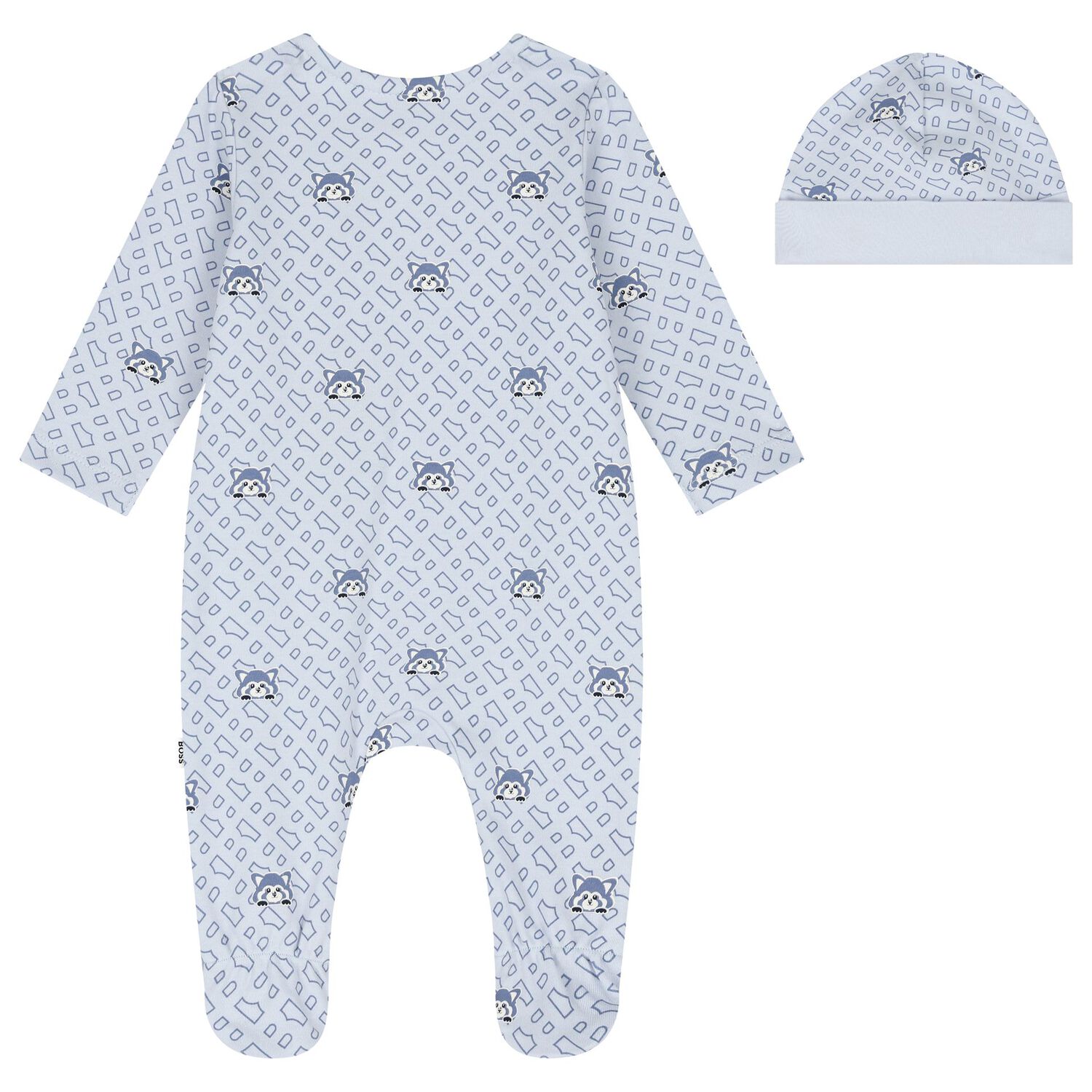 Baby Boys Blue Logo Babygrow Gift Set, 2, hi-res