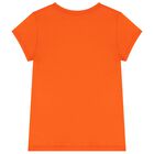 Girls Orange Polo Bear T-Shirt, 1, hi-res