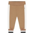 Baby Boys Beige Logo Tracksuit Set, 1, hi-res