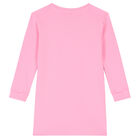 Girls Pink Logo Dress, 1, hi-res