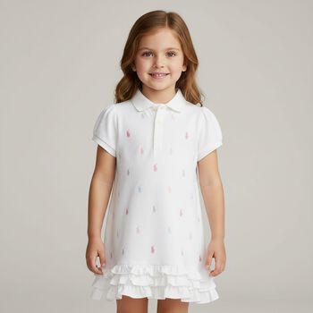 Baby Girls White Polo Dress