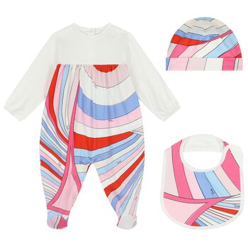 Baby Girls Multi-Coloured Iride Babygrow Gift Set
