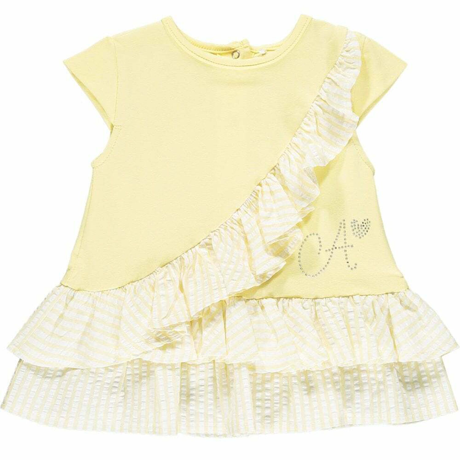 Baby Girls Yellow & White Leggings Set, 1, hi-res