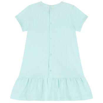 Younger Girls Aqua Logo Bag Dress